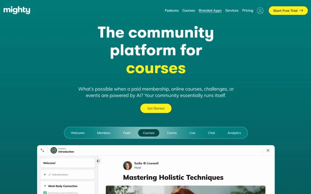 Mighty Networks as a single platform for digital products