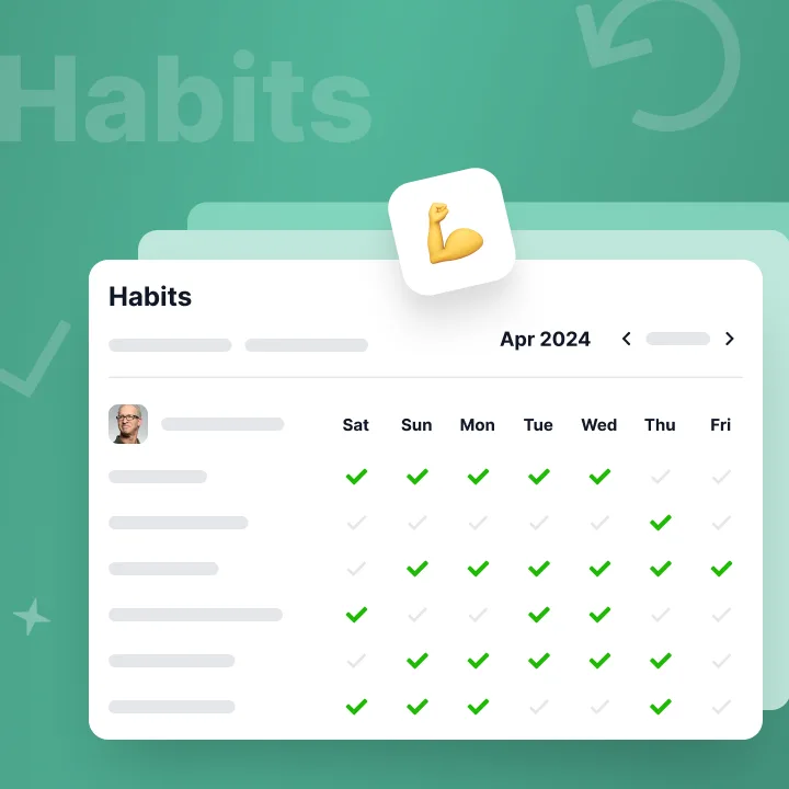 upcoach Habit Tracker feature screenshot